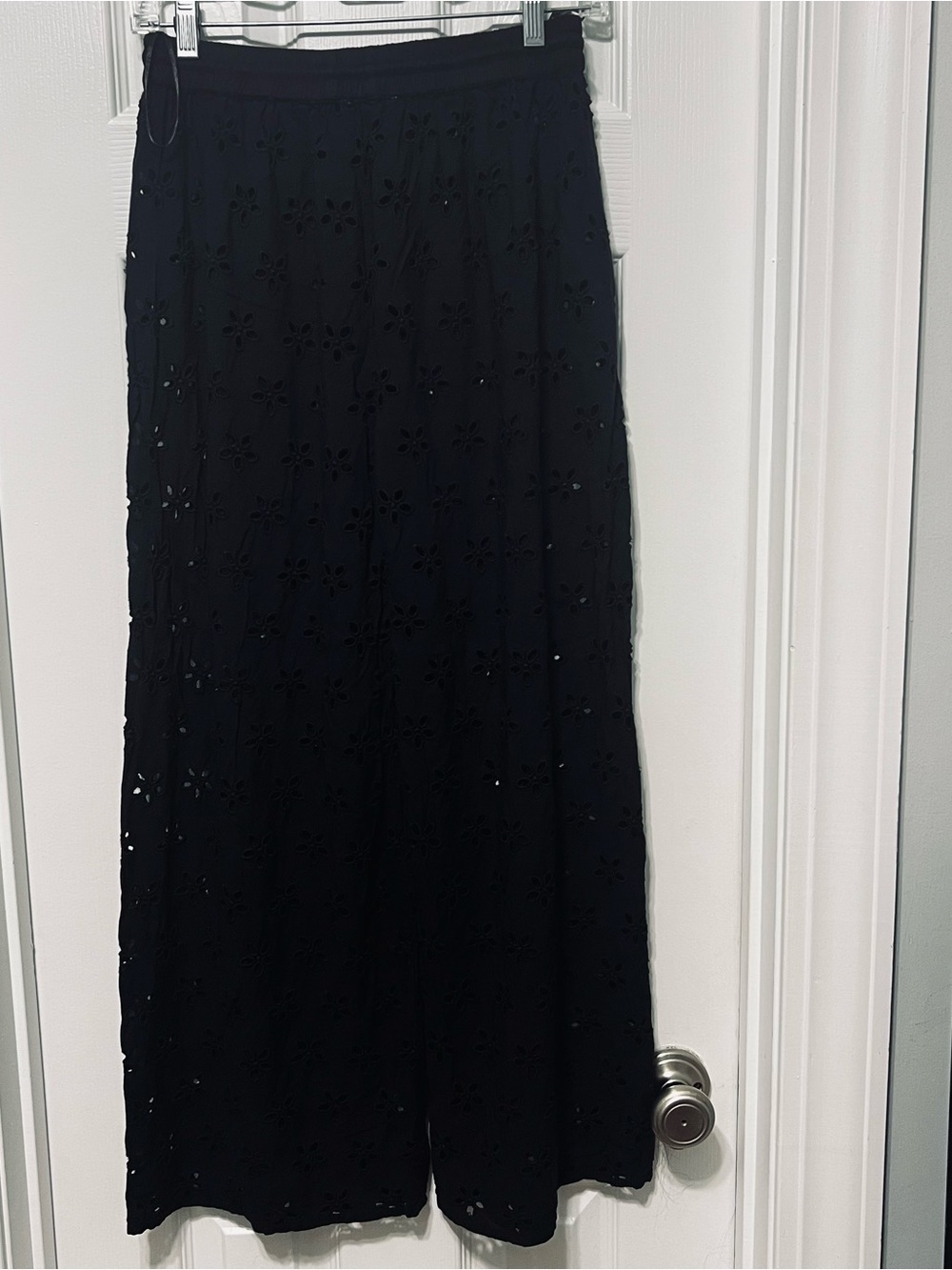 Salty Lemon Embroidery Eyelet Pants Swim Cover Up